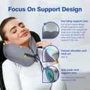 Cozyhealth Travel Neck Pillow for While Sleeping on Airplane, Memory Foam Comfort Travel Pillow, Gently Neck Head Support Sleeping Rest, Airplane Car and Home Use (Large)