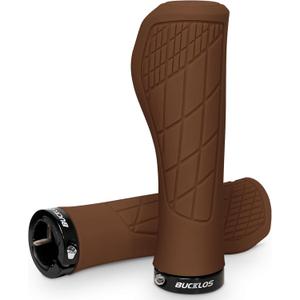 BUCKLOS Single Lock-on Bike Handlebar Grips - Mountain Bike MTB Ergonomic Anti-Slip Handle Grip - Bicycle Comfort Locking Handle Bar for BMX/Cruiser Bike/Scooter (7/8" Black)