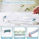 Tioncy 4 Blue Fabric Strip Case Jelly Cotton Fabric Patchwork Roll Storage Case Bulletin Board Border Bolt Storage Sewing Cloth Box for 2.5 in Cloth Strips Art Craft Organizer (13 x 4 x 3 in)