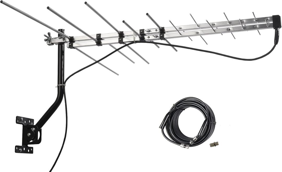 TV Outdoor Yagi Antenna with Long Range Reception Capacity - Digital TV Antenna Available for Attic or Roof Mount, Long Range Digital OTA Antenna for Clear Reception, 4K/1080P/HD