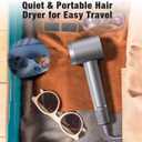 Hair Dryer, 160000 RPM Portable Professional Ionic Hair Dryer with 500 Million Negative Ions, Fast-Drying, Low Noise with Diffuser & Nozzle, Lightweight for Home and Travel