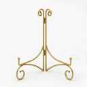 Plate Stand for Display with Hinged Folding Design, 6 Inch Picture Stands for Tables, Small Easels for Displaying Book, Art Piece, Photo and Platter, 6 Gold