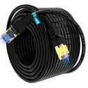 Cat 8 Ethernet Cable 150FT,High Speed 40Gbps,2000Mhz,26AWG,Gold Plated RJ45 Connector,for Outdoor&Indoor,for/PC/Modem/Router/Gaming,Faster Than Cat7/Cat6/Cat5