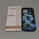 HAOPINSH for iPhone 16 Pro Max Wallet Case with Card Holder, Blue Florals Pattern Back Flip Folio PU Leather Kickstand Card Slots Case for Women Girls, Double Magnetic Clasp Shockproof Cover 6.9"