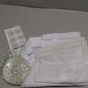 MAGZO Magnetic Screen Door Fit Door Size 36 x 96 Inch, Screen Size 38" x 97" Strong Magnet Door Mesh with Reinforced Hook & Loop for Patio, Sliding, French Door, White