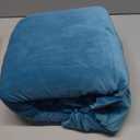 WEERRW 4 Pieces Velvet High Stretch Couch Covers for 3 Cushion Couch Sofa Slipcovers, Washable Furniture Protector with Non Slip Elastic Bottom, Feature Soft Plush Fabric, Peacock Blue, Large
