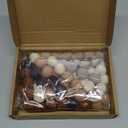 Buryeah 100 Pcs Christmas Wool Felt Balls Christmas DIY Garland Felt Balls for Crafts Hanging Decorations for Home and Party (Brown)