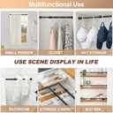 4 Pcs Small Spring Tension Curtain Rod 12 to 19 Inch, Mini DIY Spring Tension Rods No Drill for Slim Window Cupboard Closet, Black