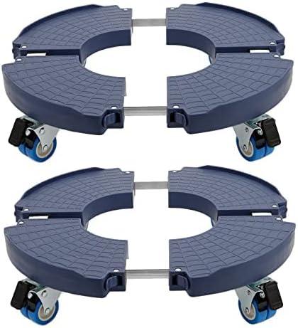 W B D WEIBIDA Plant Dolly with Wheels 2 Pack Heavy Duty Planter Caddy Size-Adjustable, Rolling Plant Stand with Casters, Round Dolly Cart for Potted Plant, Trash Can and Umbrella Base