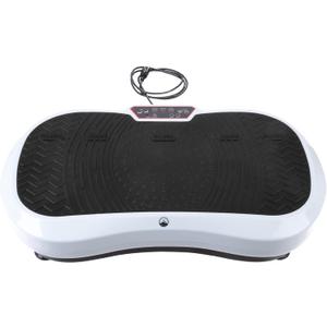 Vibration Plate Exercise Machine - Vibrating Platform with Adjustable Speed and 3 Strength Modes - Workout Equipment by Wakeman,Black/White