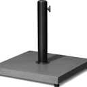 Patio Umbrella Base, 43lbs Outdoor Heavy Duty Square Concrete Stand Market Umbrella, Grey