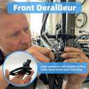 Universal Bike Front Derailleur 3 Speed, Steel Bicycle Derailleur Replacement Parts for Mountain Bike, BMX, Cruiser, Electric, Folding, Hybrid Bicycles, Speed Changer TZ-30 Front Dialer