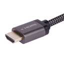 Monoprice 8K Certified Ultra High Speed HDMI Cable - Braided - HDMI 2.1, 8K@60Hz, 4K@120Hz, 48Gbps, HDR, VRR, CL2 In-Wall Rated, 10ft, Black