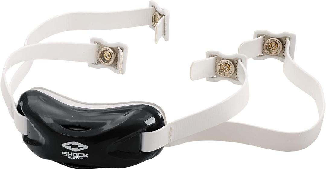 Shock Doctor Football Helmet Chin Strap, Adjustable Straps, Adult (Black)