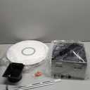 Fitop Bathroom Exhaust Fan with Light, 130 CFM 47W Ceiling Mount Shower Ventilation Exhaust Fan, 1.5 Sones Bathroom Vent Fan with Light, 1100LM LED Light 3000K/4000K/5000K (Silver)