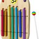 Chakra Wind Chime for Meditation, 7 Chakra Hanging Decor with Colorful Energy Ornaments, Healing Spiritual Home Decor for Yoga Room, Boho Wall Art Gift for Women & Meditation Lovers