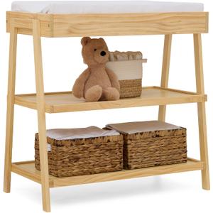 Delta Children Scout Changing Table, Natural, 35.25"W x 18.75"D x 34.7"H