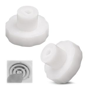 HVAC Manual Damper Knob for 0.25 Inch Shaft, Replacement Control Knob for HVAC Ceiling Dampers & Round Duct Ring with Butterfly Damper, White Easy-Grip Design for Airflow Adjustment, 2 Pack