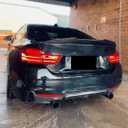 Rear Spoiler Wing Fit for BMW F32 4 Series 428i/ 430i/ 435i/ 440i/ M4 2-Door Coupe 2014-2020, Carbon Fiber Look PSM Style Duckbill Decklid Lip Exterior Accessories