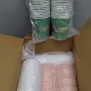 Charmount 100Pcs 12 Oz Christmas Disposable Paper Coffee Cups with Lids, To Go Coffee Cups for Hot Chocolate, Cocoa, Hot Tea, Drinks and Christmas Party and Coffee Bars Decoration Supplies