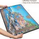 Tektalk Jigsaw Puzzle Board Portable Puzzle Mat with Dustproof Cover for Puzzle Storage Saver, Non-Slip Surface, Up to 1000 Pieces (Gray)