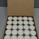 Stonebriar Bulk 50 Pack Unscented Smokeless Long Tea Light Candles with 8 Hour Extended Burn Time, White, 50 Count