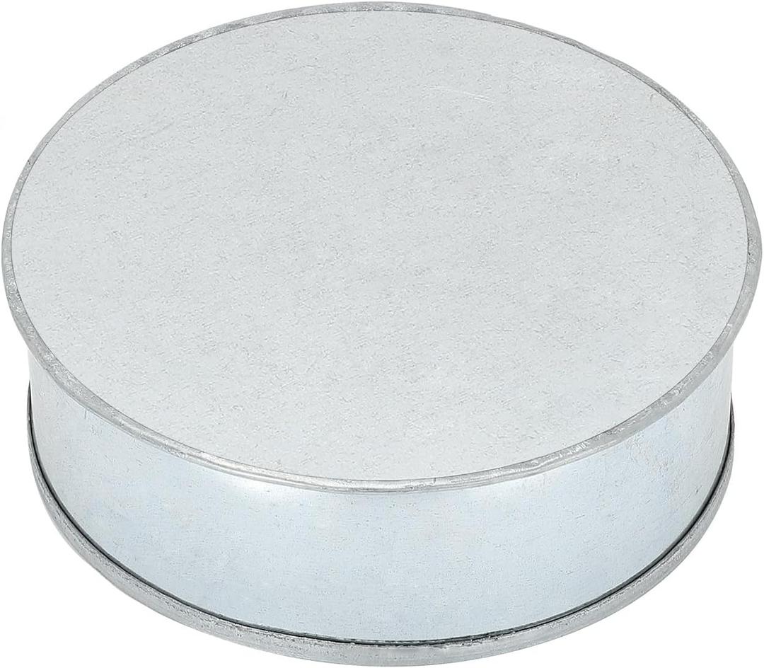 PATIKIL 5 Inch Metal Tee Cap, 1 Pcs Galvanized Steel Duct End Cap Dry Vent Cover Ducting Sealing Tee Plug for HVAC Systems Indoor and Outdoor Use