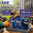 Lawn Mower Blade Sharpener 1Hp 750W Grinder with 9" Ceramic Grinding Wheel