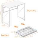 Elephance Folding Desk Writing Computer Desk for Home Office, No-Assembly Study Office Desk Foldable Table for Small Spaces, 31.5 inch