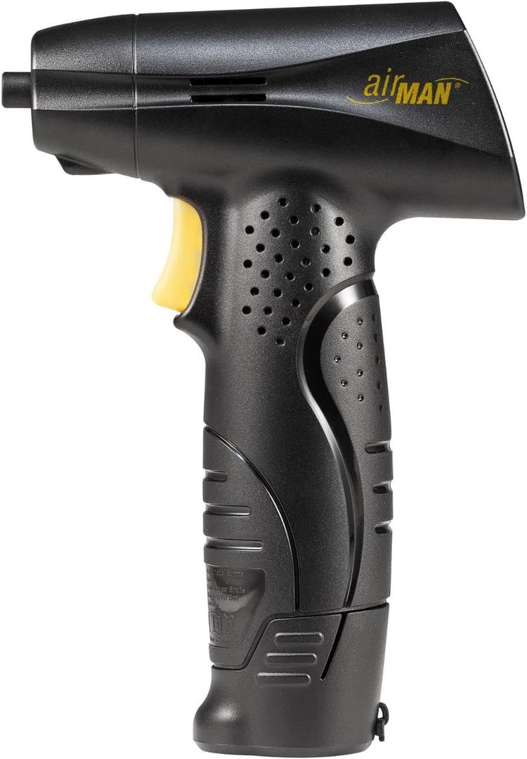 AIRMAN Airgun 2.0 High Performance Rechargeable Handheld Inflator with 150 PSI Digital Pressure Gauge - Li-ion Battery and 12V Car Power Adapter
