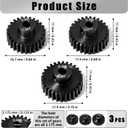 3Pcs 0.6M Hardened Steel Pinion Gear Set 3.175mm 26T 27T 28T Motor Pinion Gear with M4 Screw and Hex Key, Fit 3.175mm (1/8-Inch) Shaft, for Arrma HPI Kyosho Losi Axial Traxxas Tamiya 1/10 RC C
