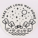 Vinil Sticker Take the long Way Home FM094.  4 Pack