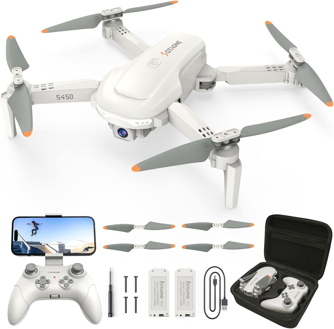 SOTAONE S450 Drone with Camera for Kids Adults - 1080P HD FPV RC Quadcopter with Carry Case