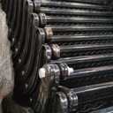 Wall Mounted Folding Ladder with Handrails, Pull Down System Attic Stairs, Telescopic Attic Ladder, Applicable Height 9.6-10ft, Attic, Basement, Warehouse, Passage Folding Stair (Black, 12 Steps)