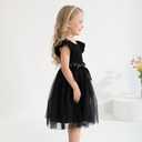 Sinhoon Toddler Girl Tulle Dress Summer Ruffle Sleeveless Baby Girl Fashion Casual Dresses 1-6Y (Black)