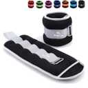 Ankle Weights for Women, Men and Kids - 10 LBS 1 Pair Strength Training Wrist/Leg/Arm Weight with Adjustable Strap for Jogging, Gymnastics, Aerobics, Physical Therapy