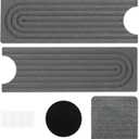 Kitchen Sink Faucet Mat, Sink Faucet Splash Guard, Diatomite Kitchen Sink Faucet Mat, Quick Drying Soap Sponge Sink Pad Faucet Stone Drying Mat Faucet Tray for Kitchen Bathroom (Dark Gray)