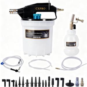 24PCS Brake Bleeder Kit, Vacuum Brake Bleeder Kit with 2L Brake Fluid Extractor and 1L Refilling Bottle, Pressure Clutch Bleeder Kit with 19 Adapters