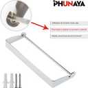 PHUNAYA Under Cabinet Paper Towel Holder Wall Mount for Home Kitchen,Stainless Steel for Large Rolls-Chrome