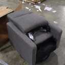 Swivel Rocking Recliner Chair with Extra Large Footrest High Back, Upholstered Glider Nursery Chair for Living Room, Bedroom & Nursery, Comfortable Deep Seat for Relaxation, Grey