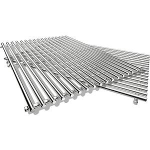 QuliMetal 18.75" 9MM Grill Grates for Weber Genesis II, Grill Parts for Weber Genesis II LX 300 Series, Genesis II E&S 310 315 320 325 340, Replacement Parts for Weber 66095, 304 Stainless Steel