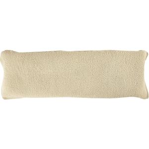 Body Pillow Cover. Sherpa with side zipper by Lavish Home  18 x52 (Ivory)