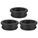 PATIKIL 38.6mm / 1-1/2 Inch Drill Hole,1-1/4 Inch ID Rubber Grommets, 3Pcs Top Hat Grommet for Wiring Eyelet Ring Gasket Automotive Firewall Cable Hole Plugs Wires Protection, Black