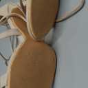 Allegra K Women's Stiletto Heel Lace-up Sandals (7, Beige)