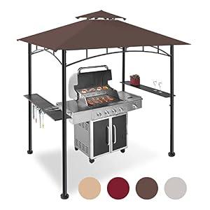 Patio Kingdom 9FT Patio Umbrella with Fiberglass Ribs, Outdoor Market Table Umbrella with Crank and Tilt, UV Resistant Waterproof Canopy for Patio, Garden, Deck, Pool, Gray