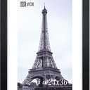 24x36 Poster Frame, Black Wood Picture Frame for Wall Display, 1 Pack