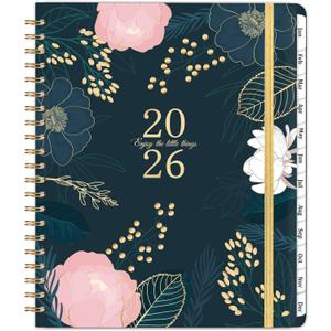 3 x 2026 Planner - Planner 2026, Weekly  Monthly Planner, 9" x 11", Jan. 2026 - Dec. 2026, with Thickened Hardcover, Twin - Wire Binding, 12 Monthly Tabs, 21 Notes Pages, Elastic Closure, Back Pocket