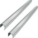 (Pack of 2) Sunrise Kitchen Supply Heavy Duty 20 GaugeStainless Steel Deep Fryer Joining Strip/Connector (23"L x 1 1/2"W) (23" L x 1 1/2" W x 2" H (2))