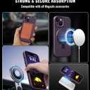Compatible with iPhone 14 Plus Case with Stand, Full Camera Protection Slim Liquid Silicone Phone Cases for iPhone 14 Plus Compatible with MagSafe Magnetic Ring Kickstand Case 6.7", Purple