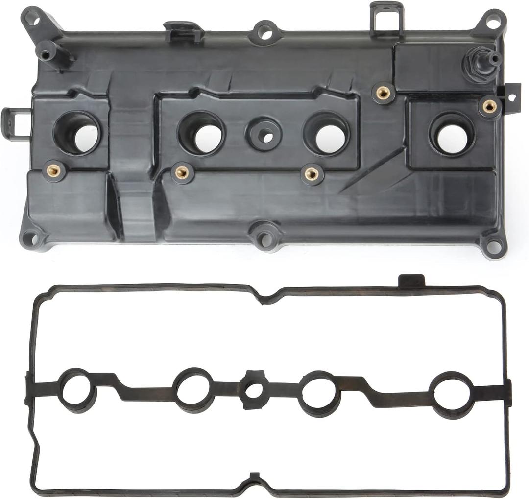 MITZONE Vavle Covers with Gasket Compatible with 2007-2012 Nissan Sentra 2013-2020 Nissan NV200 2.0L Repalce 13264-ET00B 13264-ET000 13264-ET00A (BLack-004-024)
